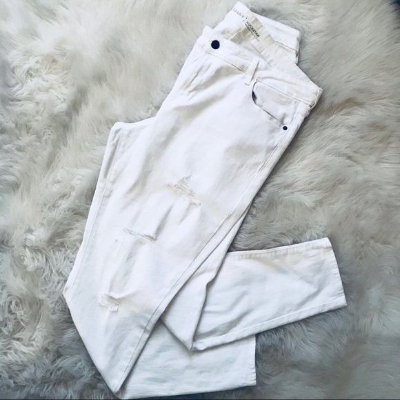 White Ripped Denim Rockstar Jeans - Picture 1 of 3